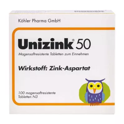 UNIZINK 50 gastrorezistentnih tableta, 100 kom UNIZINK 50 gastrorezistentnih tableta, 100 kom