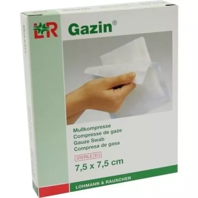 GAZIN Gaza komp.7,5x7,5 cm sterilna 8-struka, 5X2 kom