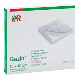 GAZIN Gaza komp.10x10 cm sterilna 8x 5X2 kom