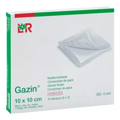 GAZIN Gaza komp.10x10 cm sterilna 8x 5X2 kom