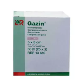 GAZIN Gaza komp.5x5 cm sterilna 8-struka, 25x2 kom