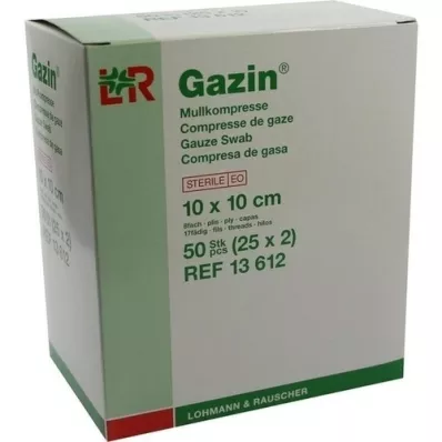 GAZIN Gaza komp.10x10 cm sterilna 8-struka 25x2 kom
