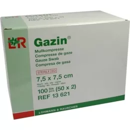 GAZIN Gaza komp.7,5x7,5 cm sterilna 8-struka 50x2 kom