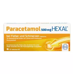 PARACETAMOL 500 mg HEXAL b. Vrućica i bol tab., 20 kom