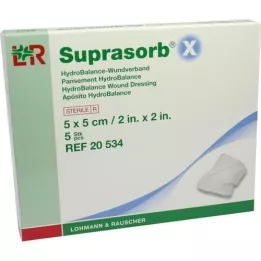 SUPRASORB X HydroBalance obloga za rane 5x5 cm, 5 kom