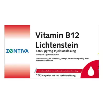 VITAMIN B12 1000 μg Lichtenstein ampule, 100X1 ml VITAMIN B12 1000 μg Lichtenstein ampule, 100X1 ml