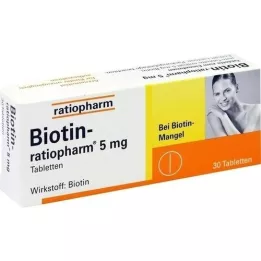BIOTIN-RATIOPHARM 5 mg tablete, 30 kom