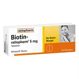 BIOTIN-RATIOPHARM 5 mg tablete, 30 kom
