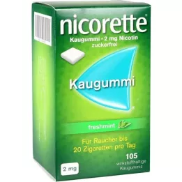 NICORETTE 2 mg gume za žvakanje svježe metvice, 105 komada