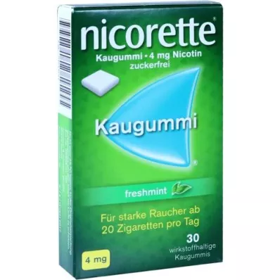 NICORETTE 4 mg gume za žvakanje freshmint, 30 kom