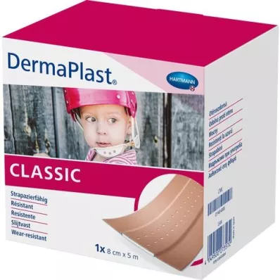 DERMAPLAST CLASSIC Flaster za rane 8 cmx5 m, 1 kom