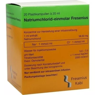 NATRIUMCHLORID-monomol.Fresenius PE-Amp.Inf.-L.-K., 20X20 ml