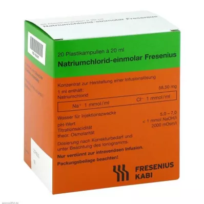 Fiziološka otopina Fres.5.85% koncentrat plastične otopine za infuziju 20X20 ml Fiziološka otopina Fres.5.85% koncentrat plastične otopine za infuziju 20X20 ml