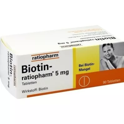 BIOTIN-RATIOPHARM 5 mg tablete, 90 kom