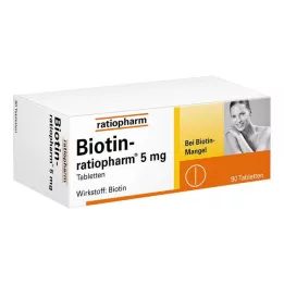 BIOTIN-RATIOPHARM 5 mg tablete, 90 kom