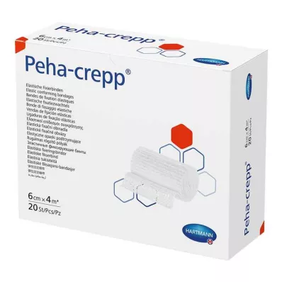 Peha Crepp fiksirajući zavoj 6 cm x 4 m, 20 kom