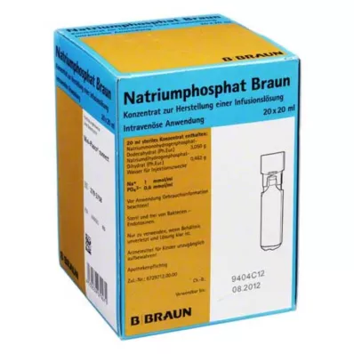 NATRIUMPHOSPHAT Braun MPC Koncentrat otopine za infuziju, 20X20 ml