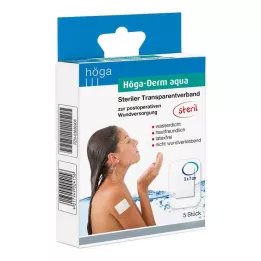 HÖGA-DERM aqua ste.Transp.Verb.m.Wundaufl.5x7 cm, 5 kom
