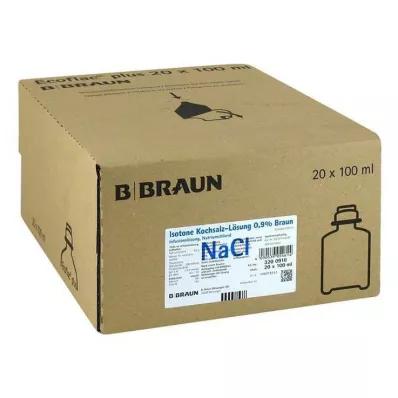 Fiziološka otopina 0,9% Ecoflac Plus, 20X100 ml