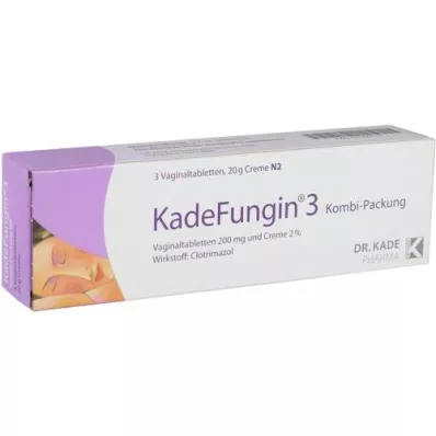 KADEFUNGIN 3 kombinirana pakiranja kreme od 20 g + 3 tablete za rodnicu, 1 kom