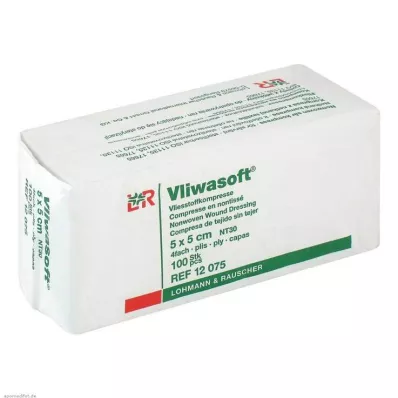 VLIWASOFT Komprese od flisa 5x5 cm nesterilne 4l, 100 kom