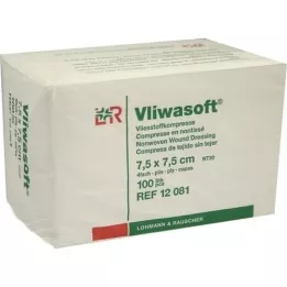 VLIWASOFT Komprese od flisa 7,5x7,5 cm nesterilne 4l, 100 komada