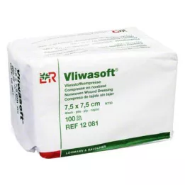 VLIWASOFT Komprese od flisa 7,5x7,5 cm nesterilne 4l, 100 komada