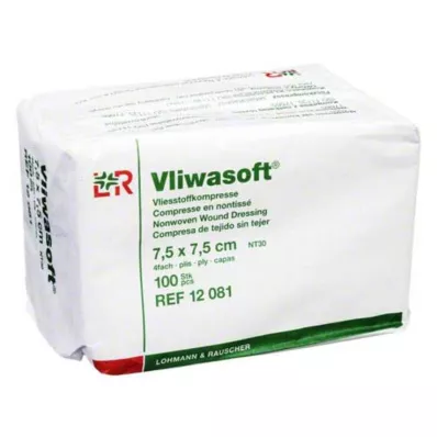 VLIWASOFT Komprese od flisa 7,5x7,5 cm nesterilne 4l, 100 komada