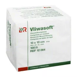 VLIWASOFT Komprese od flisa 10x10 cm nesterilne 4l., 100 komada