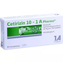 CETIRIZIN 10-1A Pharma filmom obložene tablete, 7 kom
