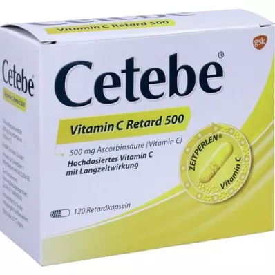 CETEBE Vitamin C kapsule s produljenim oslobađanjem 500 mg, 120 kom