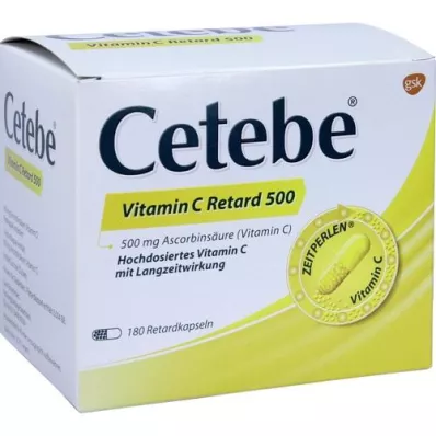 CETEBE Vitamin C kapsule s produljenim oslobađanjem 500 mg, 180 kom