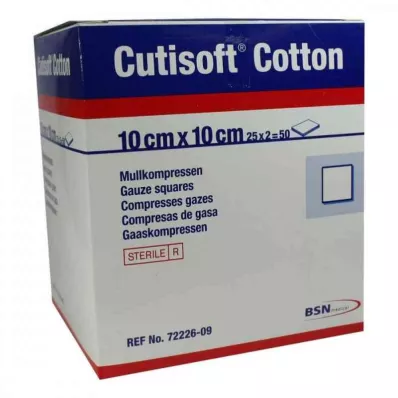 CUTISOFT Pamuk kompr.10x10 cm ster.12 pres., 25X2 kom