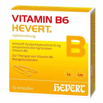 VITAMIN B6 HEVERT Ampule, 10X2 ml VITAMIN B6 HEVERT Ampule, 10X2 ml