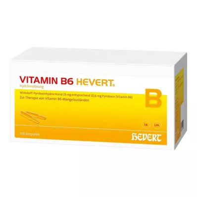 VITAMIN B6 HEVERT Ampule, 100X2 ml VITAMIN B6 HEVERT Ampule, 100X2 ml