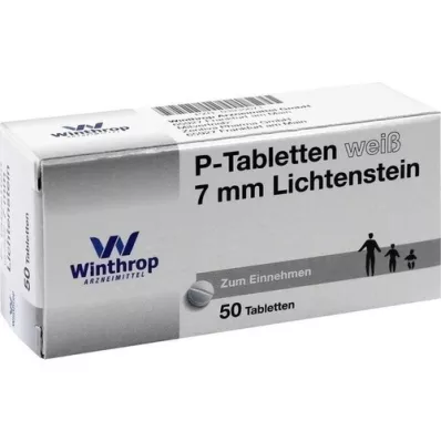 P TABLETTEN bijeli razmak 7 mm, 50 kom