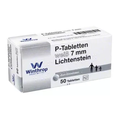 P TABLETTEN bijeli razmak 7 mm, 50 kom