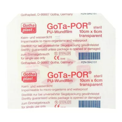 GOTA-POR PU Film za rane 10x6 cm sterilni flaster, 1 kom