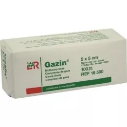 GAZIN Gaza komp.5x5 cm nesterilna 8-kratna operacija, 100 kom