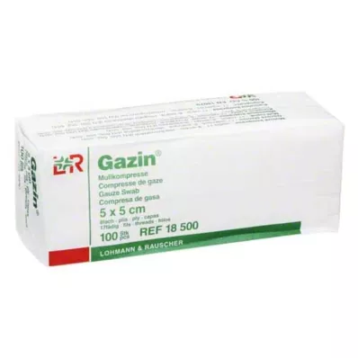 GAZIN Gaza komp.5x5 cm nesterilna 8-kratna operacija, 100 kom