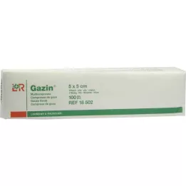 GAZIN Gaza komp.5x5 cm nesterilna 16-kratna operacija, 100 kom