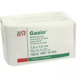 GAZIN Gaza komp.7,5x7,5 cm nesterilna 8-kratna operacija 100 kom