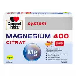 DOPPELHERZ Magnezij 400 Citrat sustav granule, 20 kom