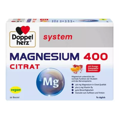 DOPPELHERZ Magnezij 400 Citrat sustav granule, 20 kom DOPPELHERZ Magnezij 400 Citrat sustav granule, 20 kom