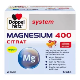 DOPPELHERZ Magnezij 400 Citrat sistem granule, 40 kom