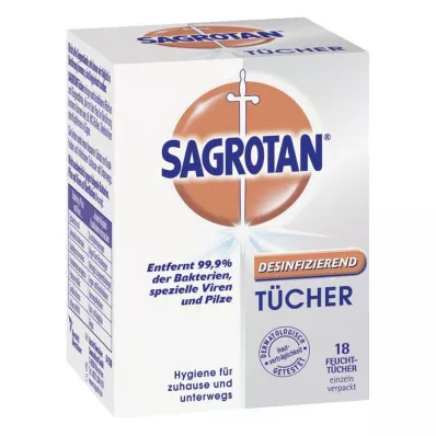 SAGROTAN Dezinfekcijske maramice, 18 kom SAGROTAN Dezinfekcijske maramice, 18 kom