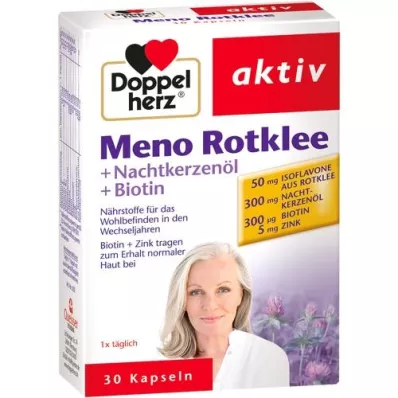 DOPPELHERZ Meno crvena djetelina + ulje noćurka + biotin kapsule, 30 kom