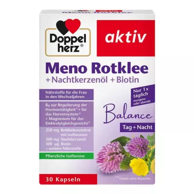 DOPPELHERZ Meno crvena djetelina + ulje noćurka + biotin kapsule, 30 kom