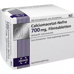 CALCIUMACETAT NEFRO 700 mg filmom obložene tablete, 200 kom