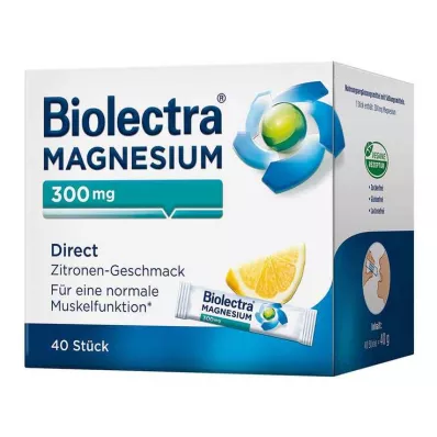 BIOLECTRA Magnezij 300 mg Direct Lemon Sticks, 40 kom BIOLECTRA Magnezij 300 mg Direct Lemon Sticks, 40 kom